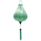 A mint green Garlic shaped Vietnamese silk lantern for sale.