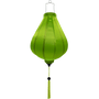 Garlic shape neon green Vietnamese lantern with green tassel.