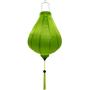 Garlic shape neon green Vietnamese lantern with green tassel.