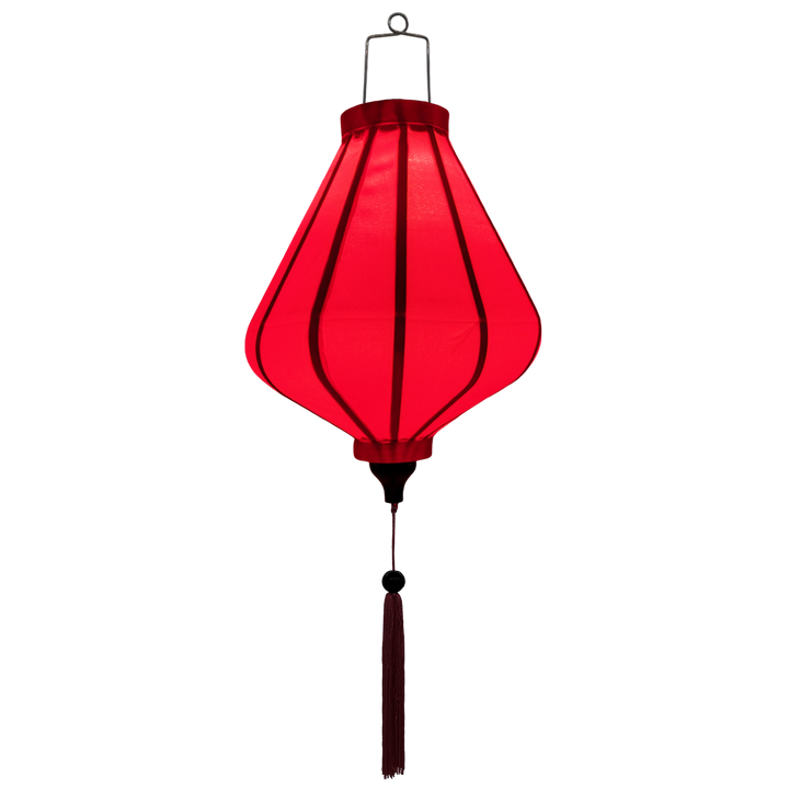 Glowing Plain pink Vietnamese lantern  with pink tassel handmade, lightweight and collapsible, perfect for home decor or special occasions.