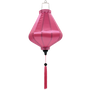 Plain pink silk teardrop shaped lantern  with pink tassel handmade, lightweight and collapsible, perfect for modern and traditional spaces.
