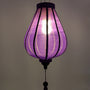 Glowing Purple Polyester Linen Fabric Lantern 