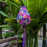 Rainbow Leaves on Purple Lantern