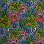 Bold and beautiful paisley-patterned  polyester silk fabric.