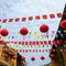 Round red Vietnamese lanterns for sale.