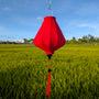 Red Poly Linen Lantern