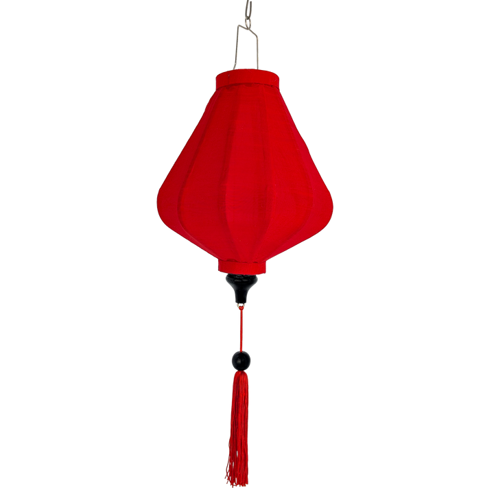 Red Poly Linen Lantern