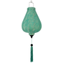 Sea green decorative Vietnamese silk lantern with tassel