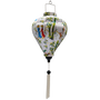 Balloon shape lantern with a charming countryside scene featuring women in áo dài, bamboo groves, and little boys playing an instrument while sitting on water buffalos. 