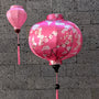 Mix and match plain silk colour lanterns with prints. 