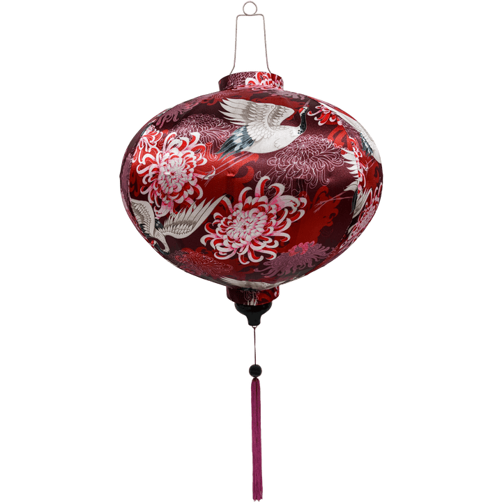 Round Vietnamese silk lantern.