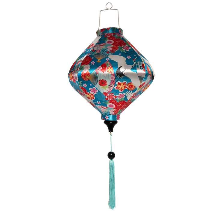 Cranes & Patterns on Teal