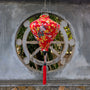 Yellow Flowers on Red Lantern
