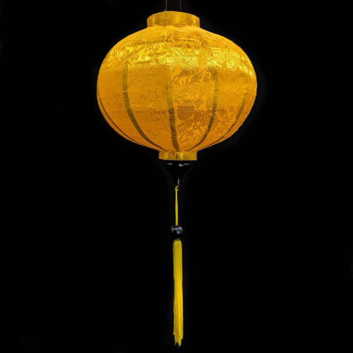 Jacquard Silk Yellow Lantern