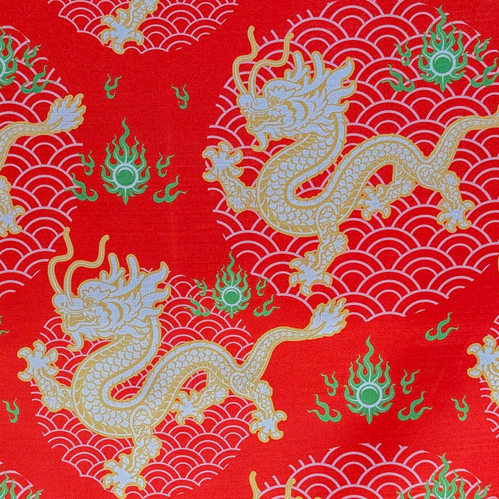Yellow Dragons with Green Fire Lantern