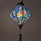 Up close magical glow from Lozenge shaped Vietnamese lantern.