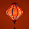 Glowing Lozenge lantern with Vietnamese woman wearing nón lá hats and carrying lanterns with a warm red glow.