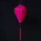 A balloon shaped lantern with tassel made with hot pink jacquard silk fabric.