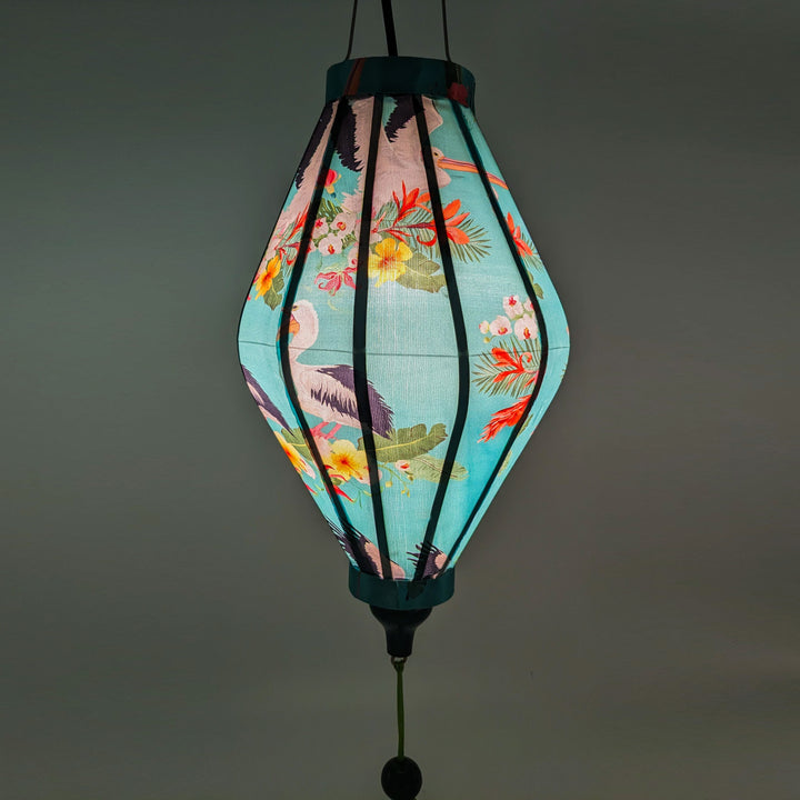 Glowing Tube shaped Vietnamese Hoi An Lantern perfect for homes and balconies.