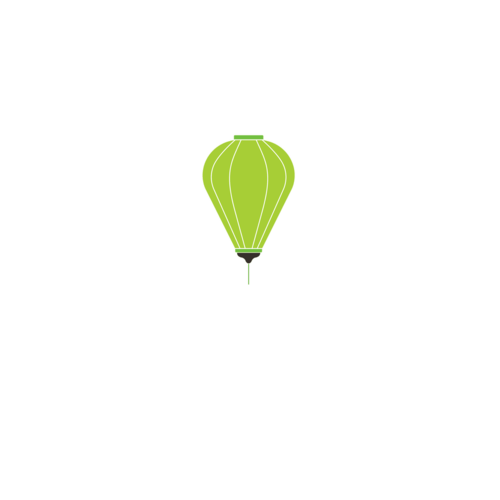 Balloon shaped lantern outline illustration