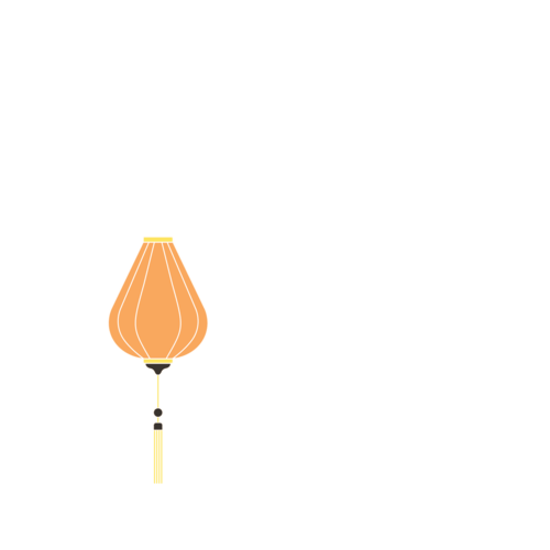 Garlic shaped lantern outline illustration